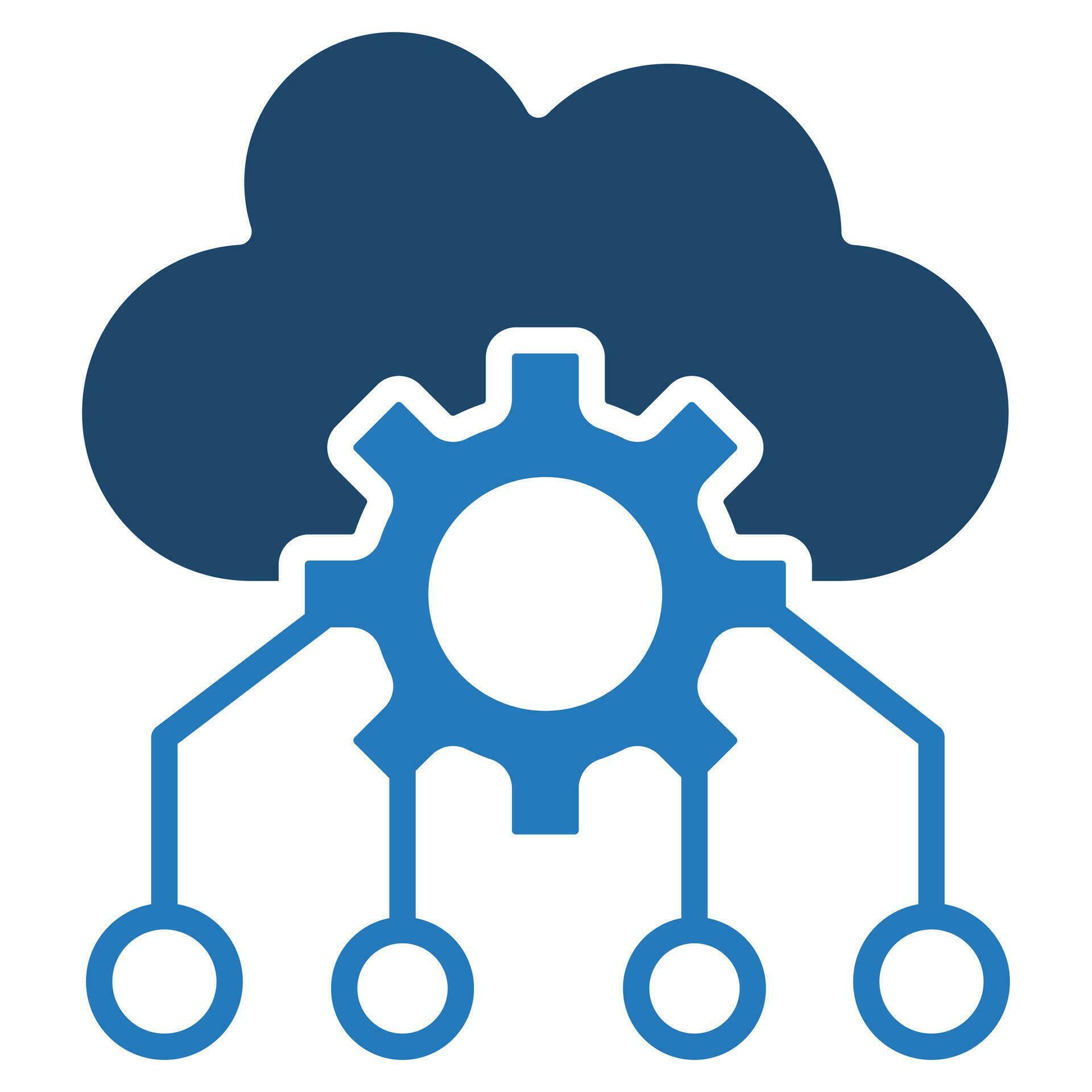 Cloud Infrastructure icon line vector illustration 35193606 Vector Art ...
