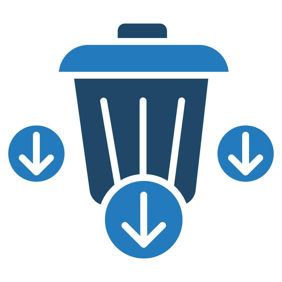 Waste Reduction icon line vector illustration
