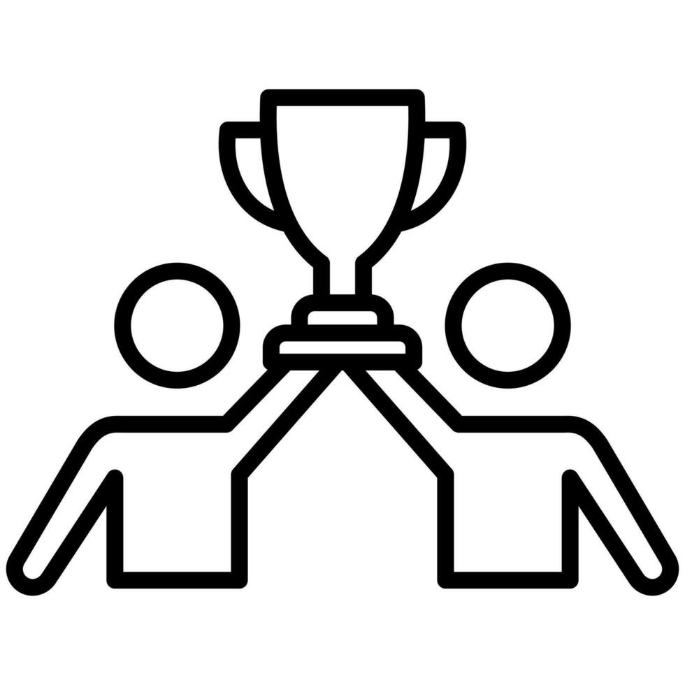 Team Success icon line vector illustration