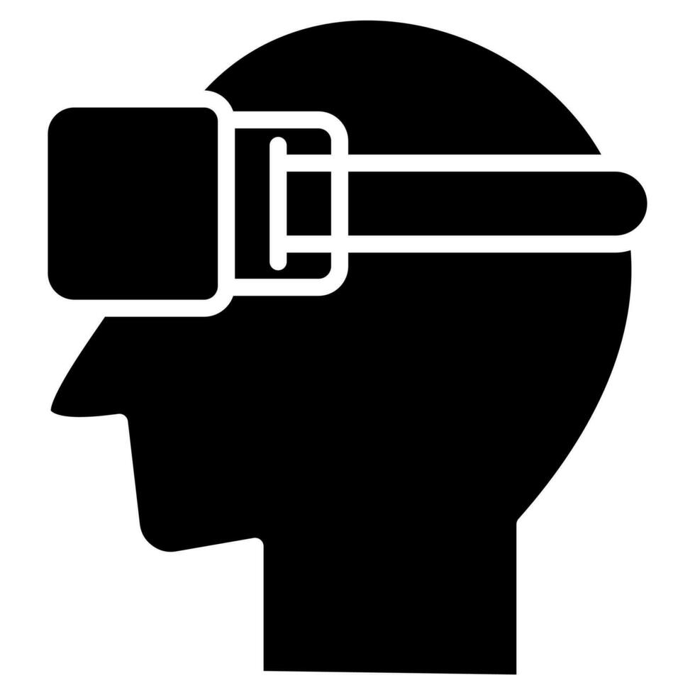 AR Headset icon line vector illustration