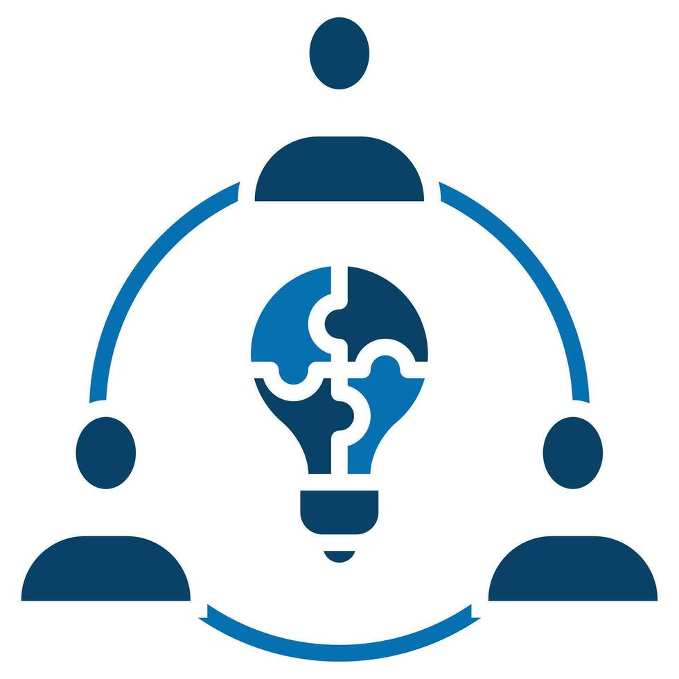 Collaborative Solutions icon line vector illustration