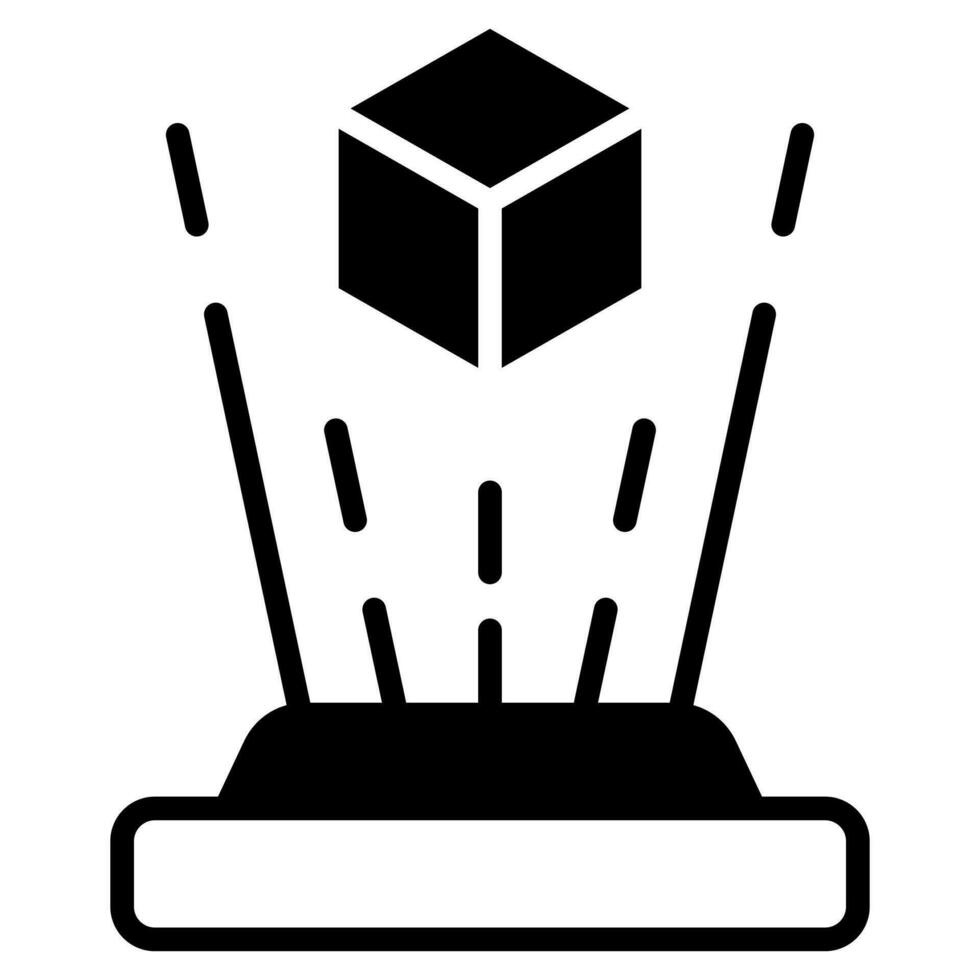 Holographic Display icon line vector illustration