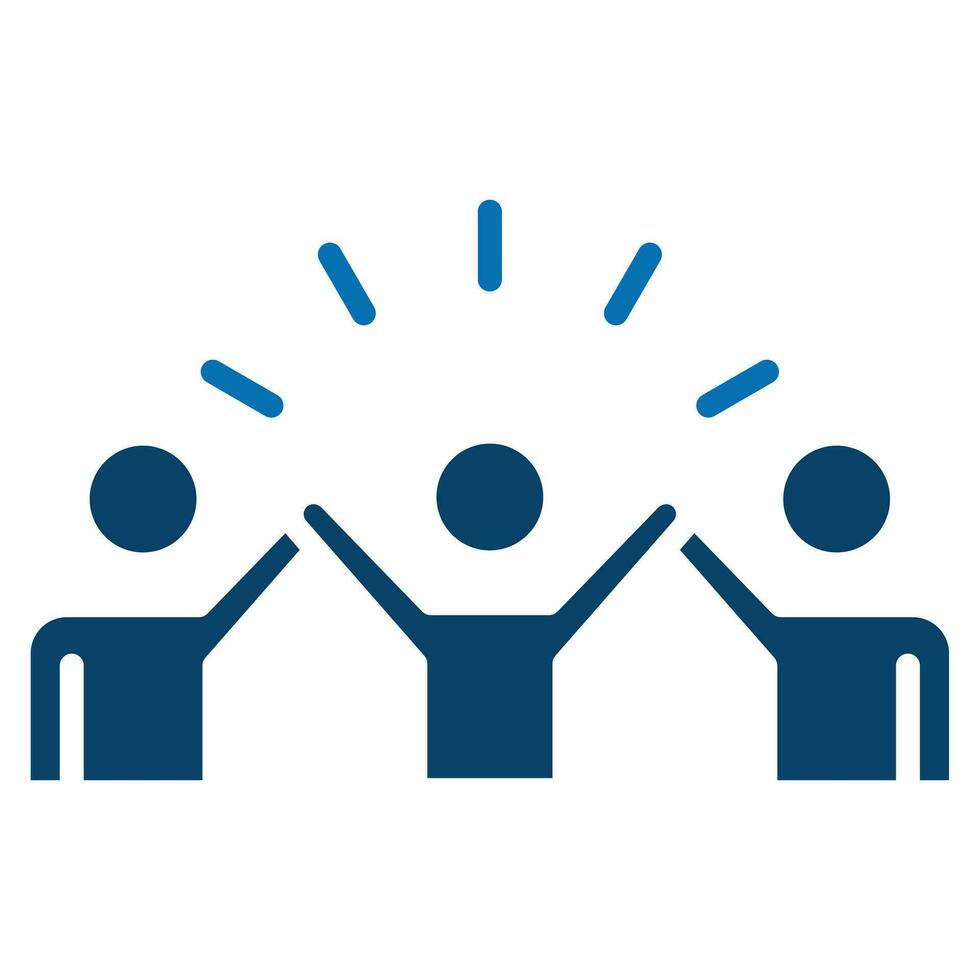 Team Motivation icon line vector illustration