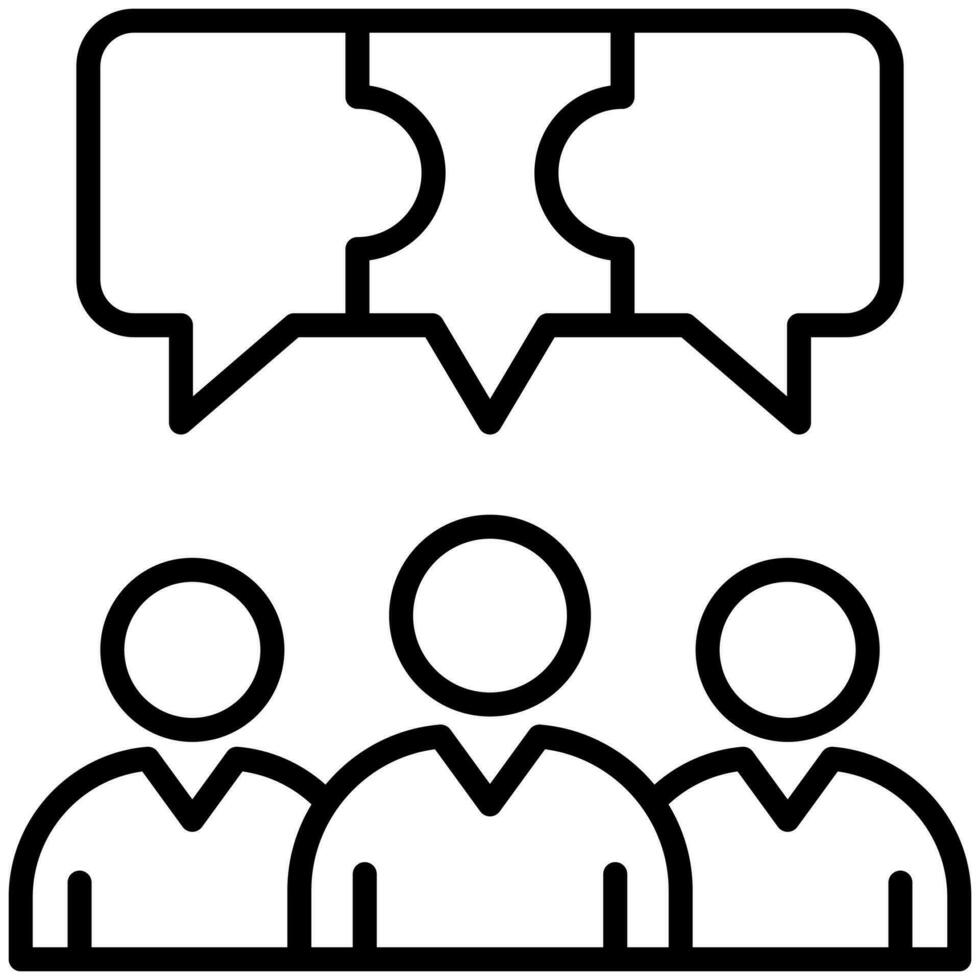 Team Building icon line vector illustration