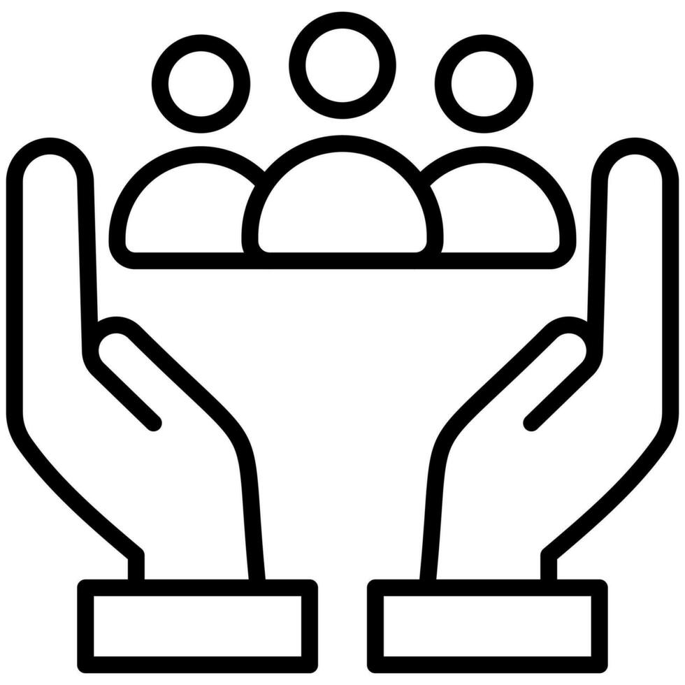 Team Empowerment icon line vector illustration