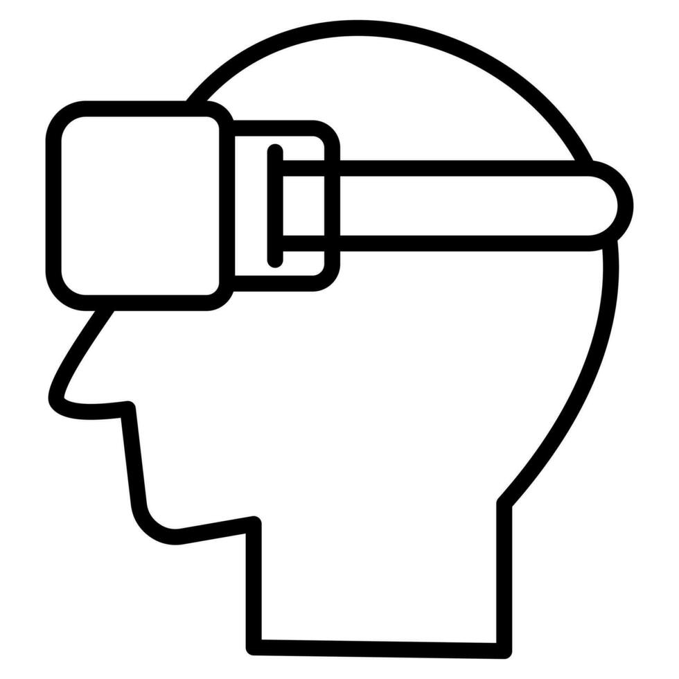 AR Headset icon line vector illustration