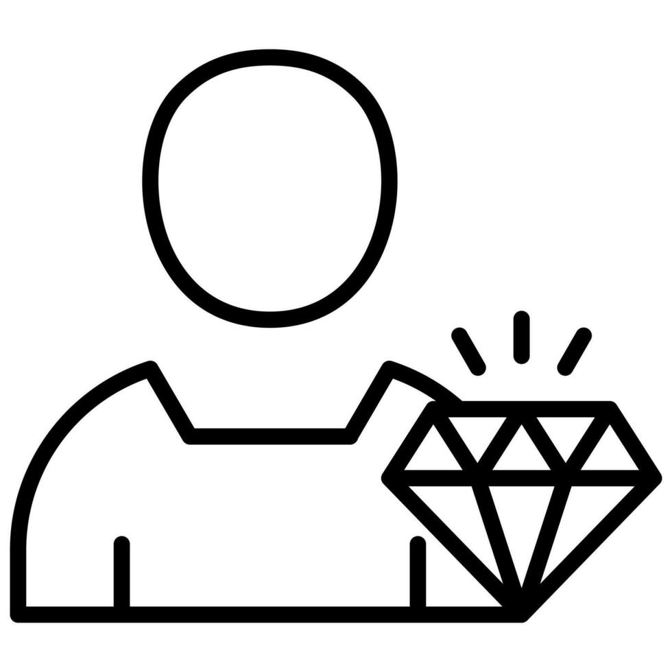 Customer Value icon line vector illustration