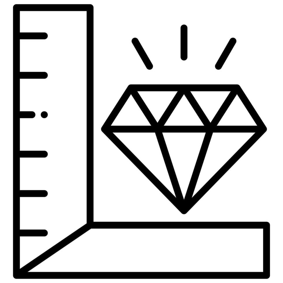 Value Measurement icon line vector illustration