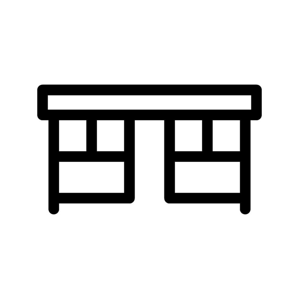 Desk Icon Vector Symbol Design Illustration