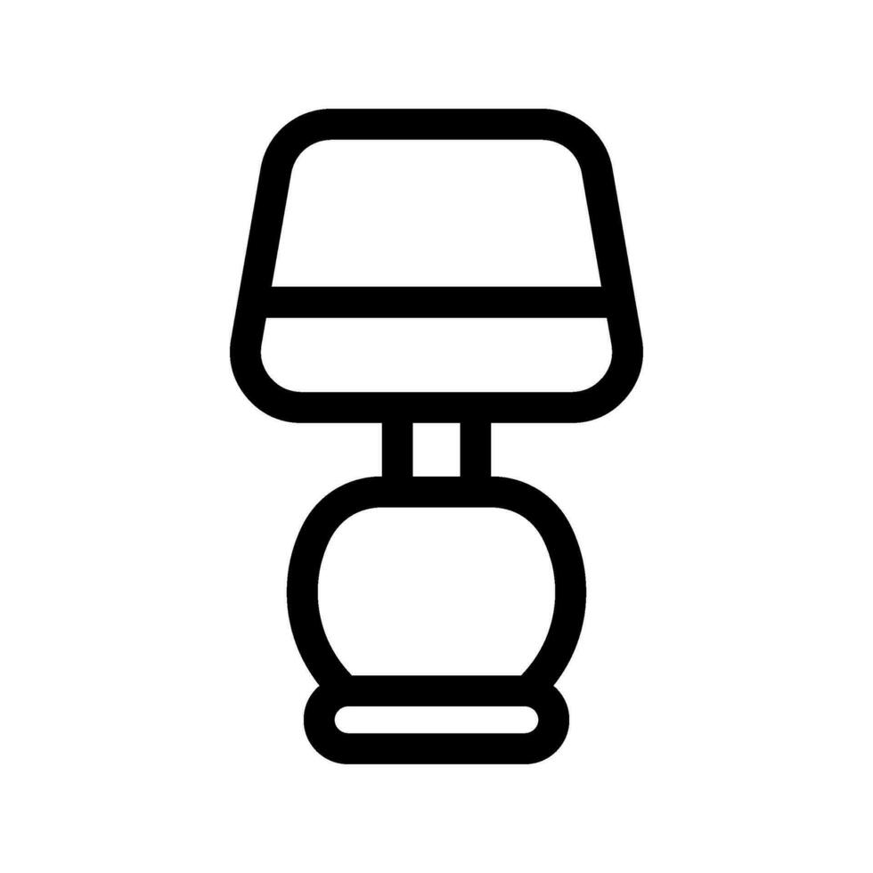 Table Lamp Icon Vector Symbol Design Illustration