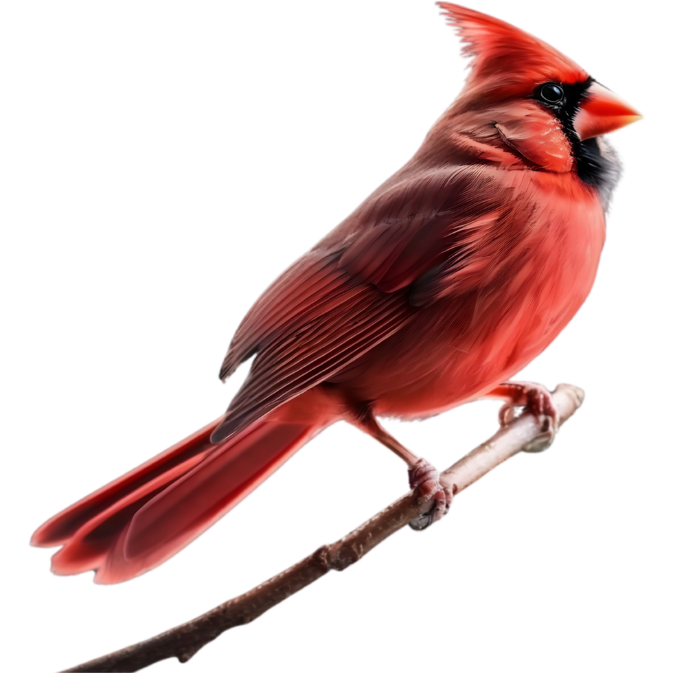 AI generated A close-up of a cardinal in winter. Ai-generated. png
