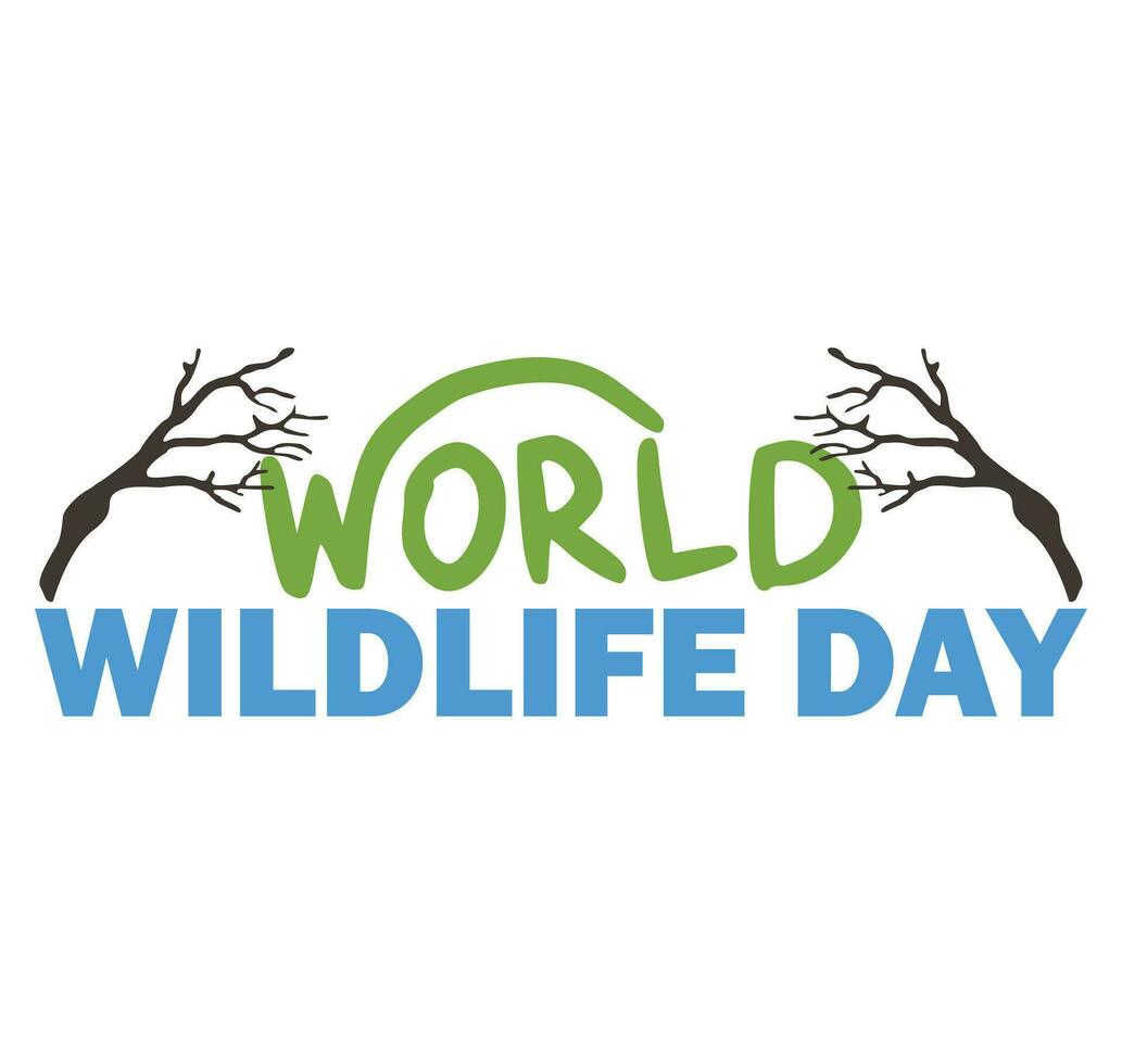 World Wildlife Day design template illustration vector