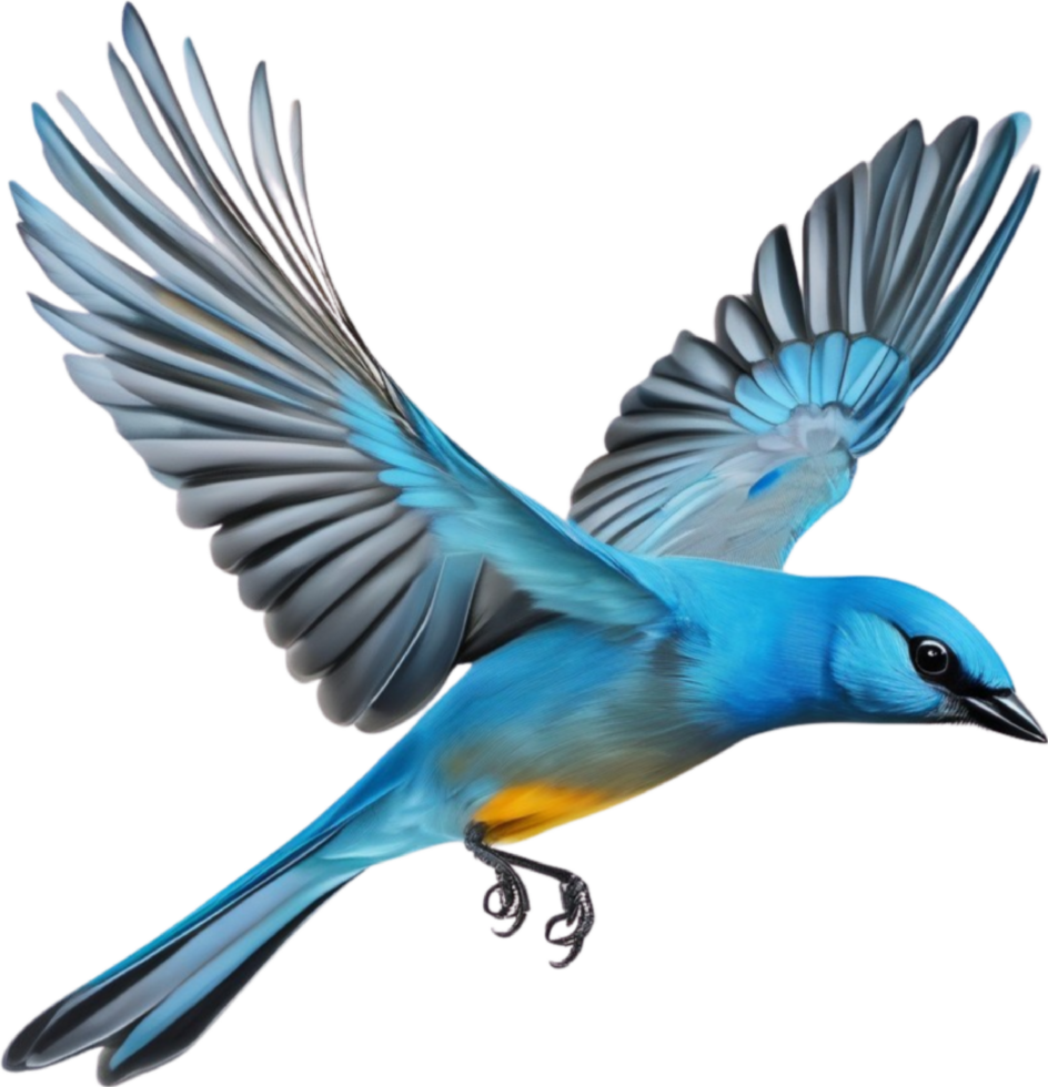 AI generated A Colorful painting of Blue-gray Tanager bird. AI-generated. png