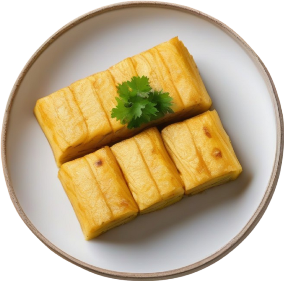 AI generated Close-up photo of Tamagoyaki food. Ai-generated. png