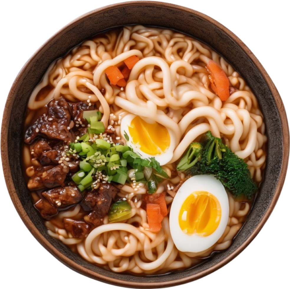 ai gerado fechar-se foto do udon Comida. gerado por ai. png