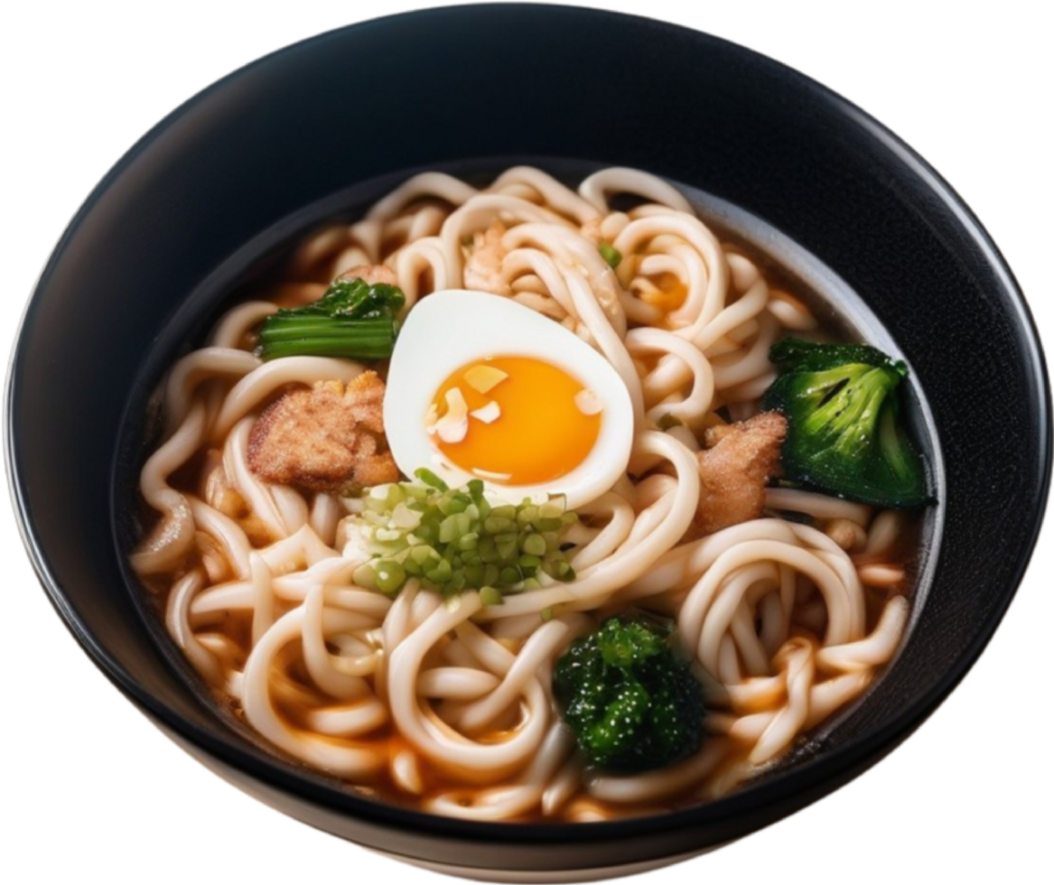 ai gerado fechar-se foto do udon Comida. gerado por ai. png