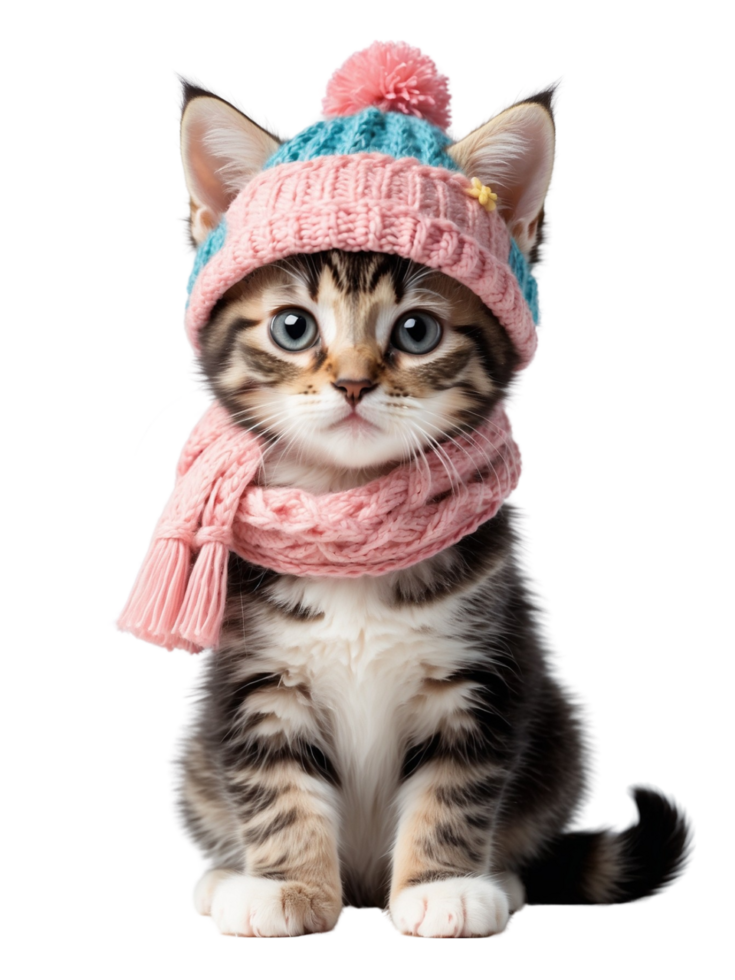 AI generated A close-up image of a cute kitten. Ai-generated. png