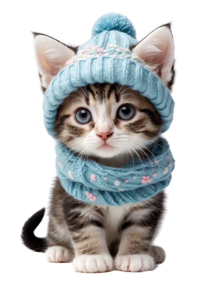 AI generated A close-up image of a cute kitten. Ai-generated. png