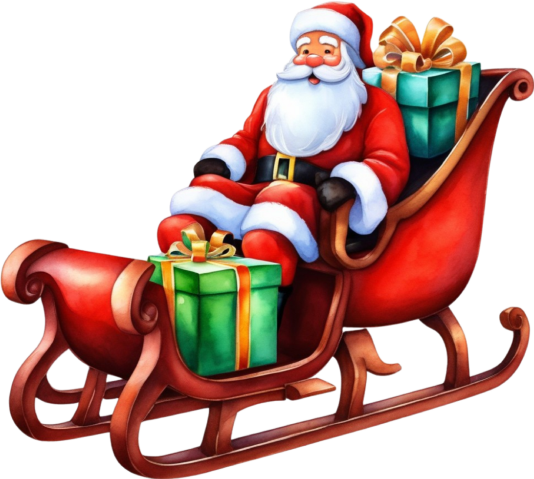 AI generated Drawing of Santa Claus at Christmas. Ai-generated. png