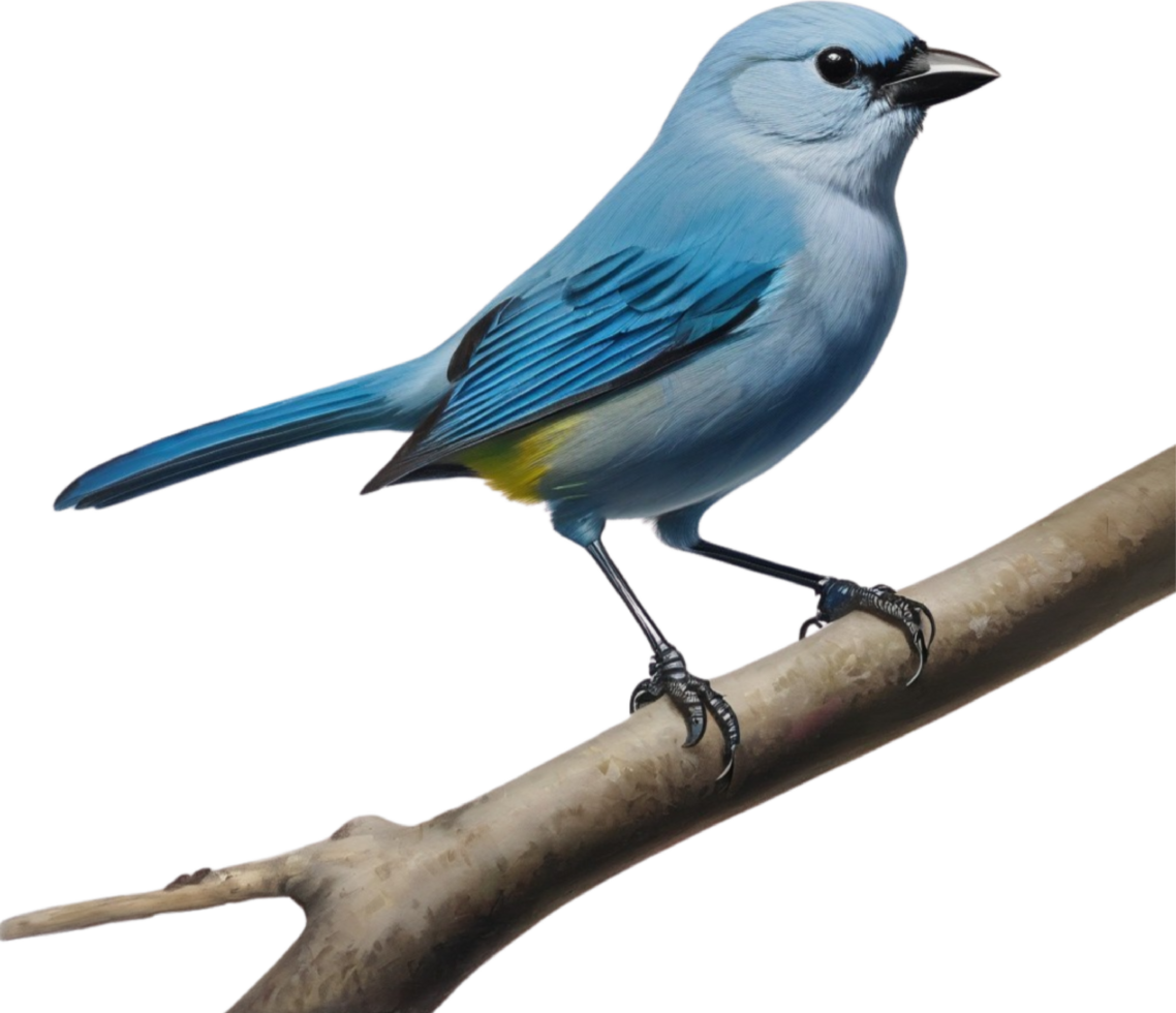 AI generated A Colorful painting of Blue-gray Tanager bird. AI-generated. png