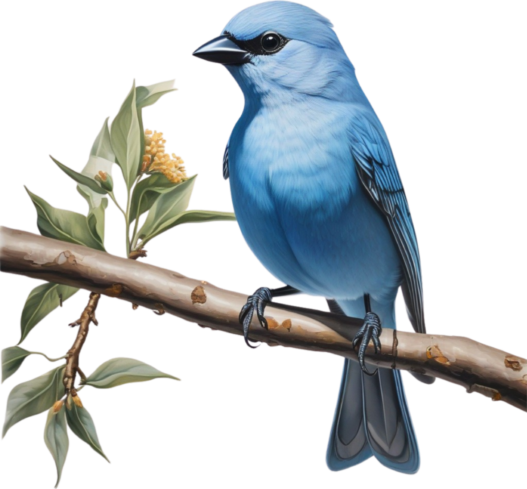 AI generated A Colorful painting of Blue-gray Tanager bird. AI-generated. png