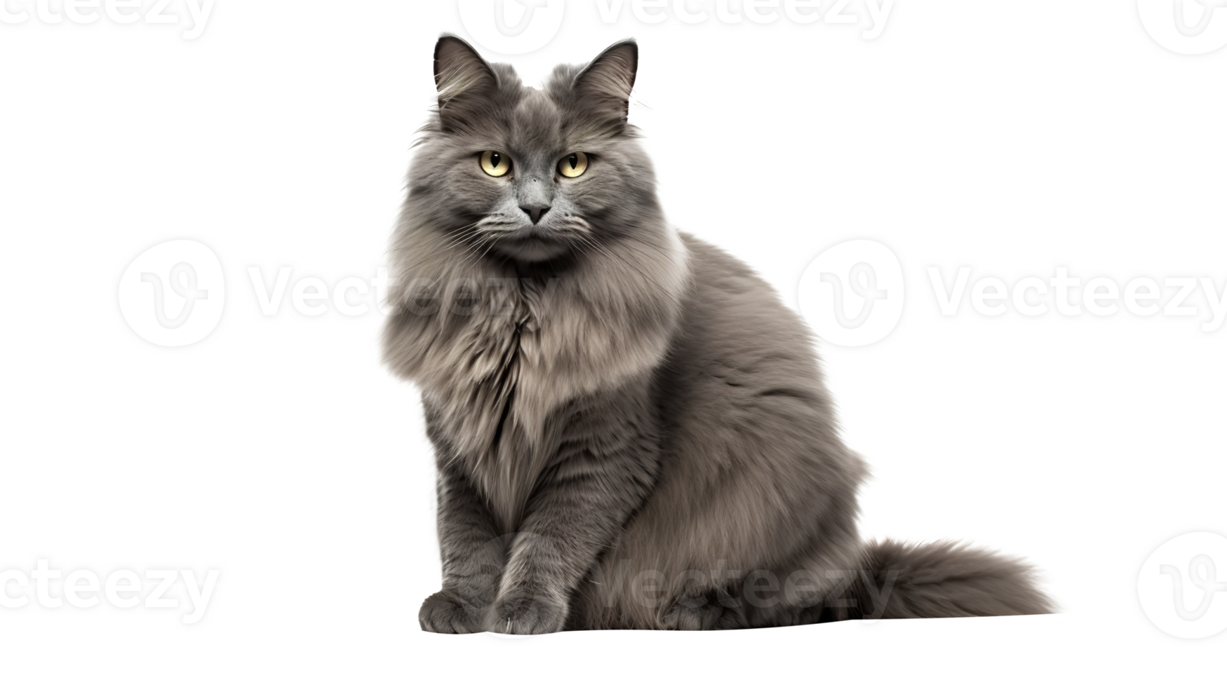 AI generated Napoleon Cat isolated on png background