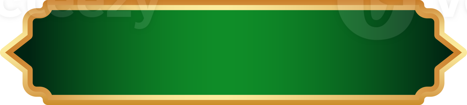 islámico Ramadán dorado marco. Arábica diseño con turco ornamento y verde antecedentes. arabesco cinta pegatina para etiqueta bandera y rebaja volantes. png