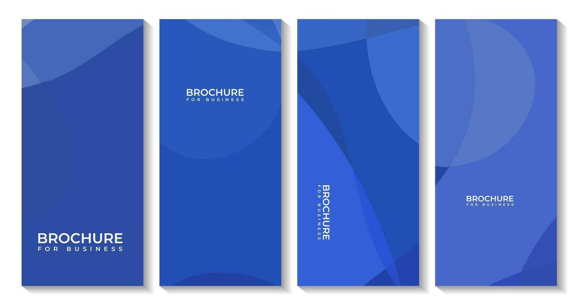 set of business brochures with abstract blue background vector