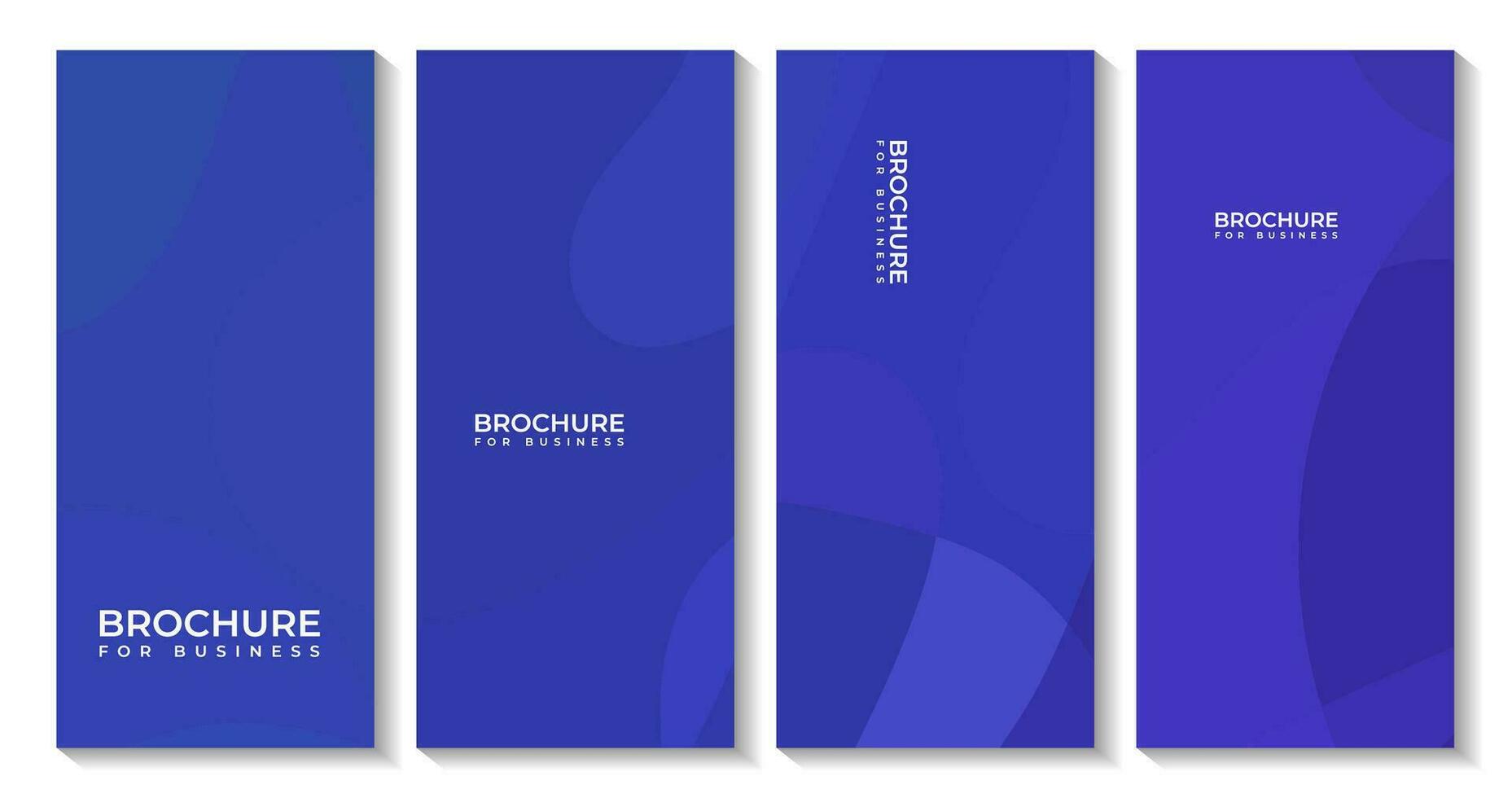 set of business brochures with abstract blue background vector