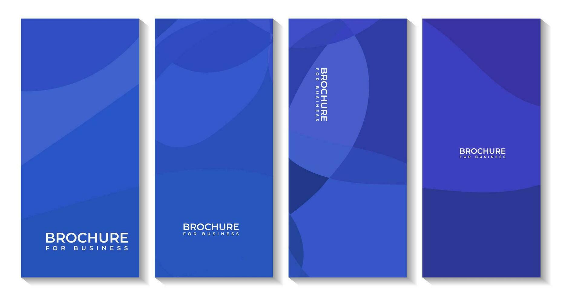 set of business brochures with abstract blue background vector