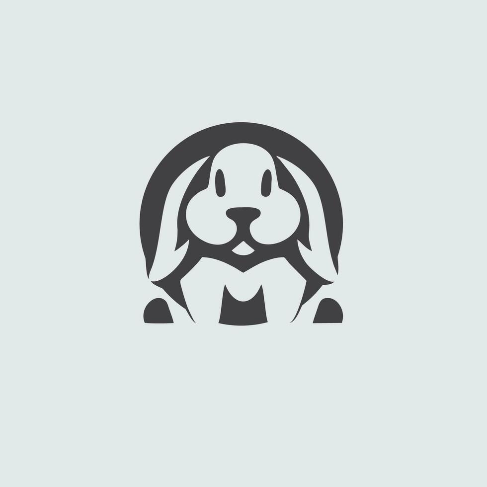 Conejo logo diseño modelo icono retro vector ilustración