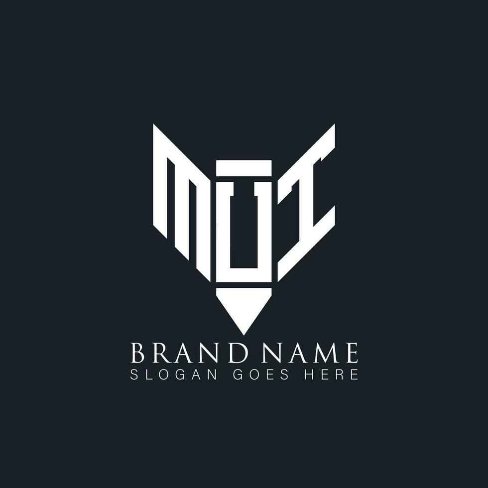 MUT abstract letter logo. MUT creative monogram initials letter logo concept. MUT Unique modern flat abstract vector letter logo design.