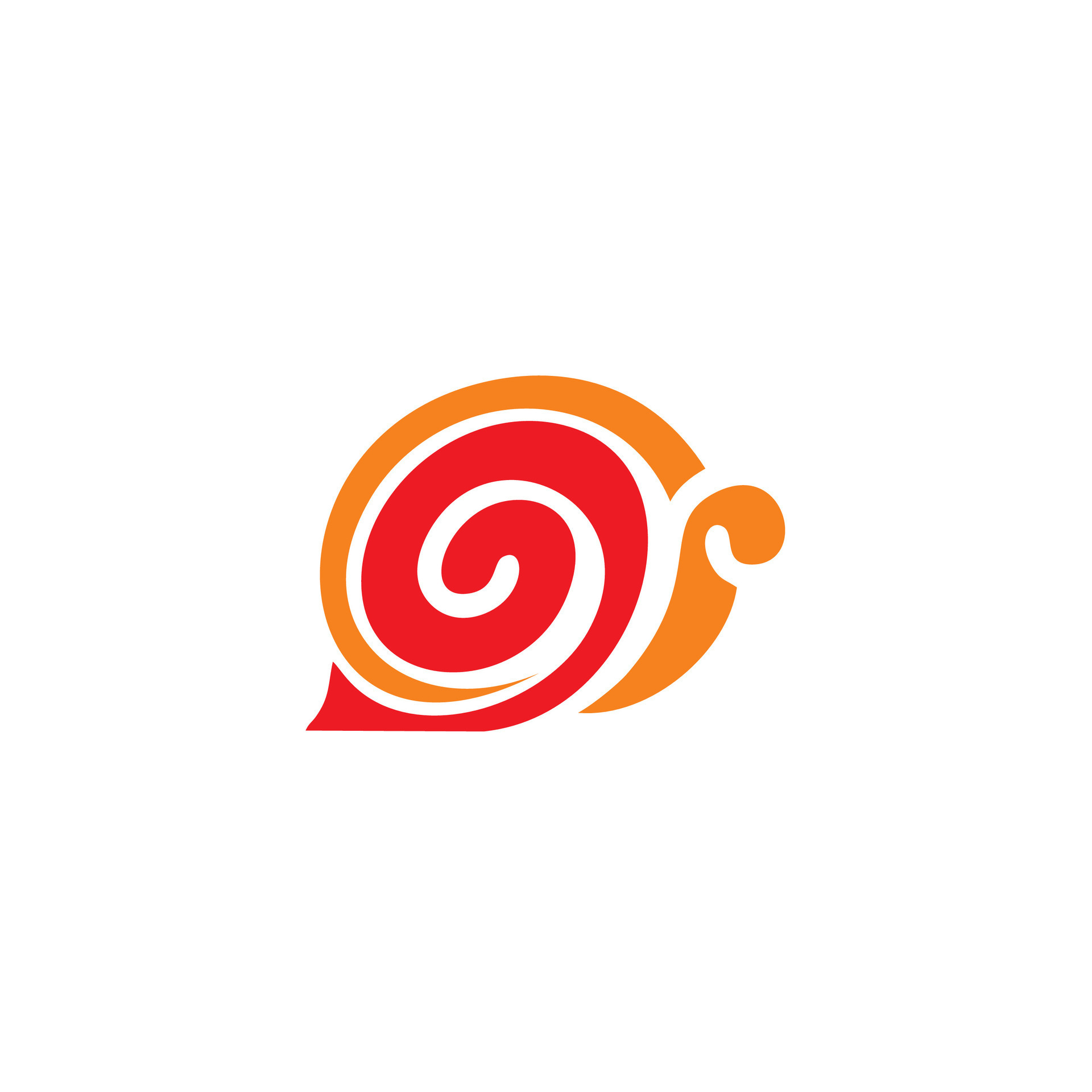 Snail icon isolated on white background. Simple flat snail shell vector