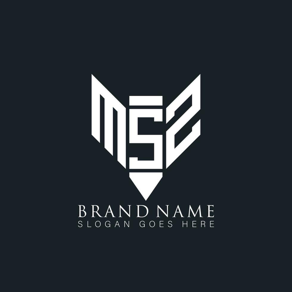 MSZ abstract letter logo. MSZ creative monogram initials letter logo concept. MSZ Unique modern flat abstract vector letter logo design.