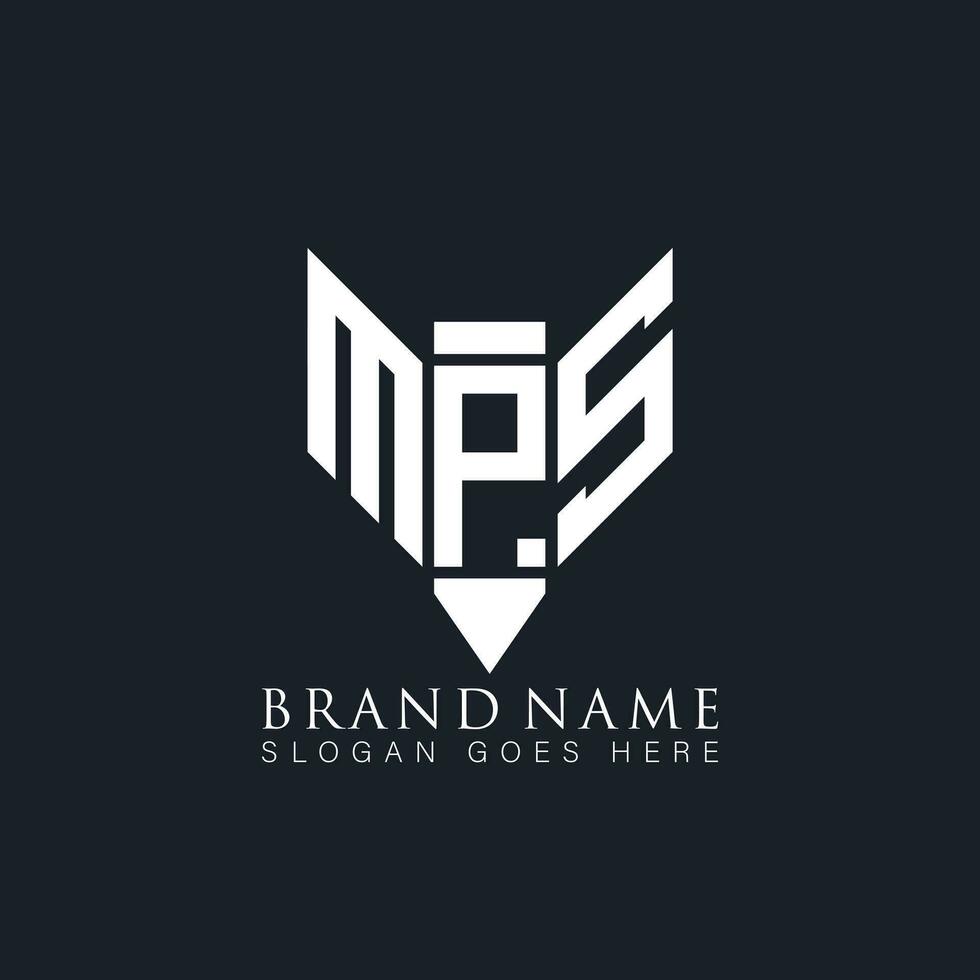 MPS abstract letter logo. MPS creative monogram initials letter logo concept. MPS Unique modern flat abstract vector letter logo design.