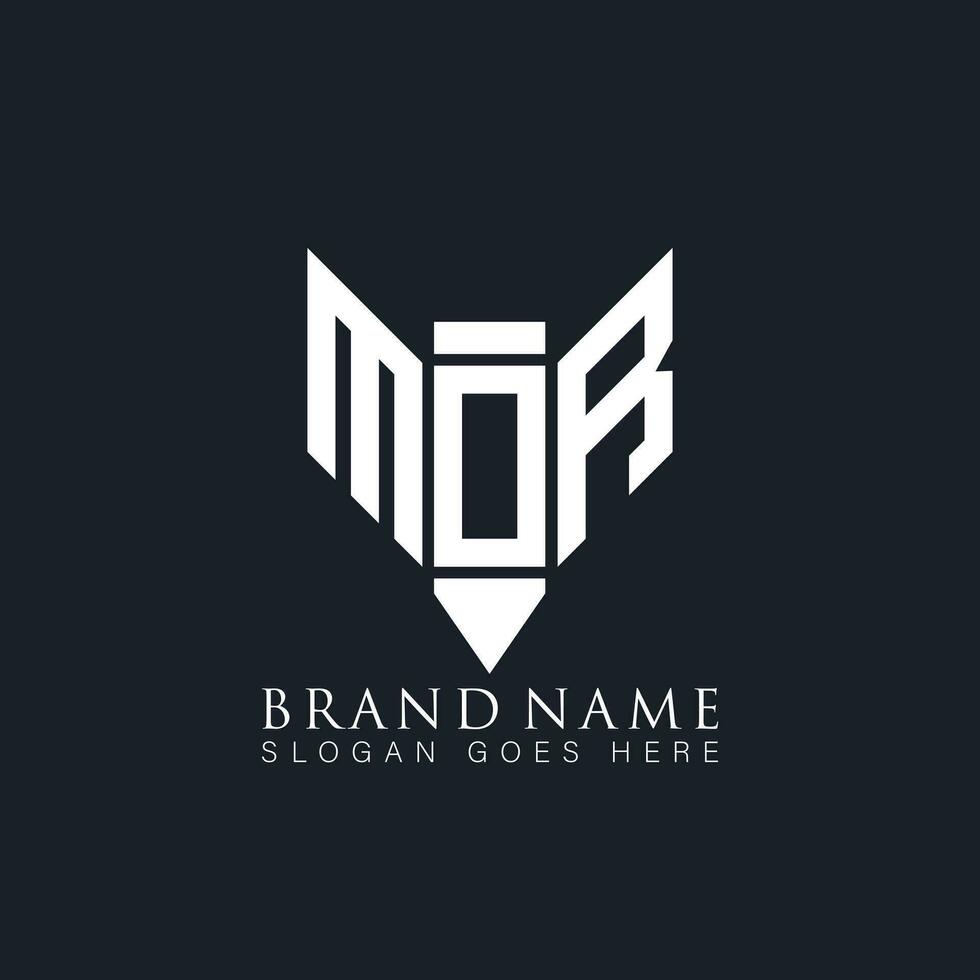 MOR abstract letter logo. MOR creative monogram initials letter logo concept. MOR Unique modern flat abstract vector letter logo design.