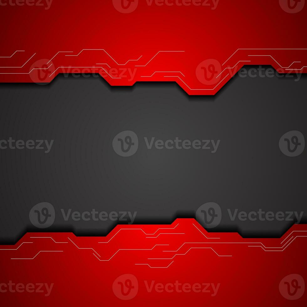 Red and black tech corporate background photo