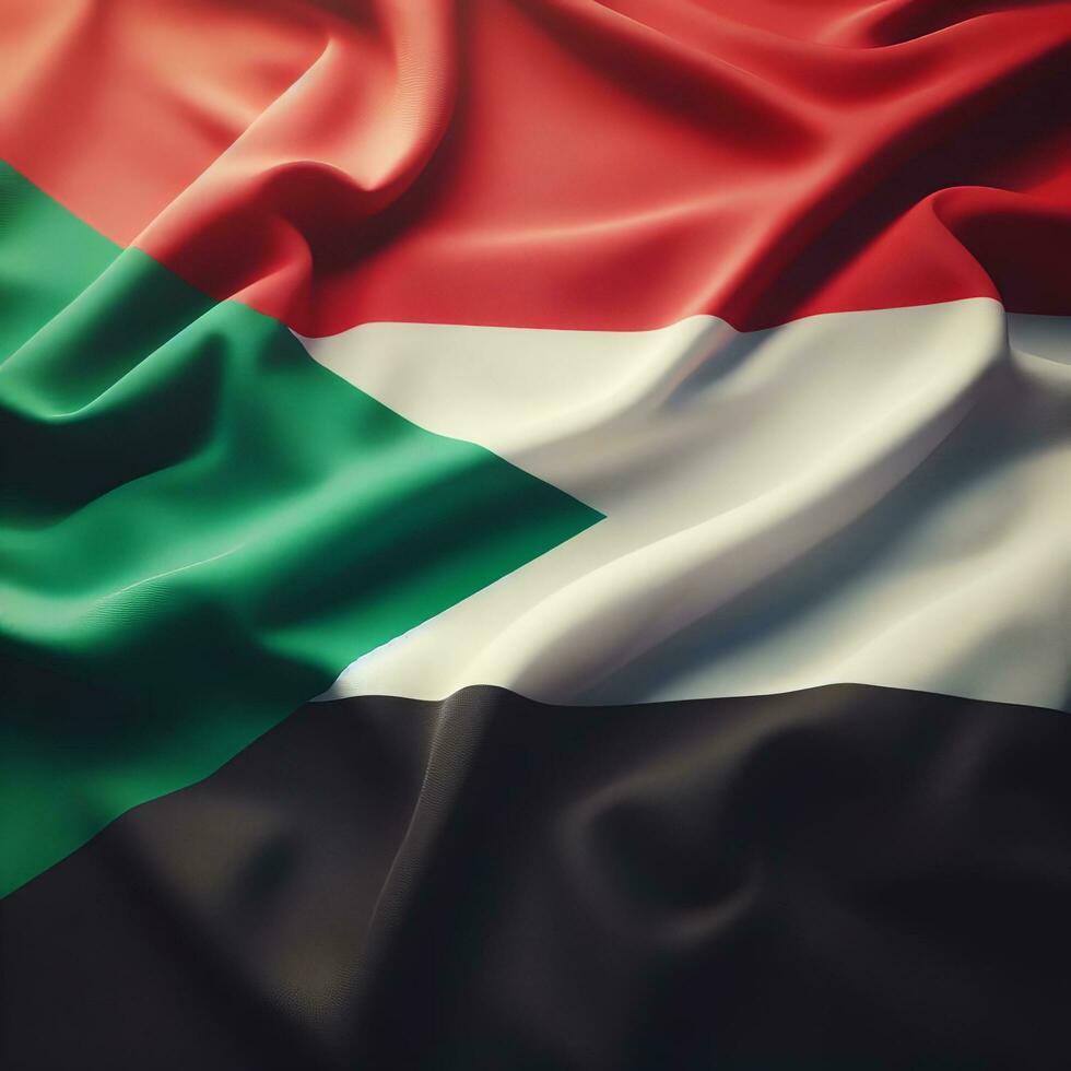 AI generated A watercolor clipart of Sudan flag photo