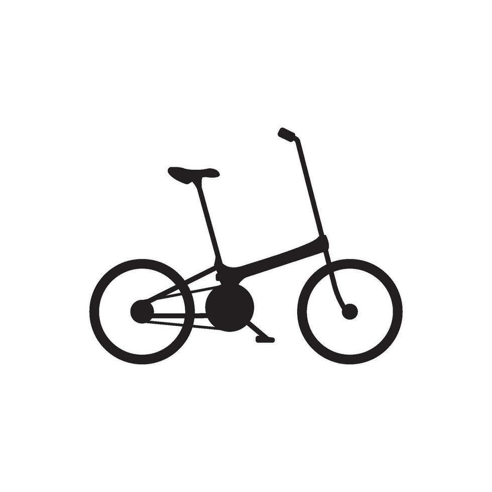 plegable bicicleta icono vector