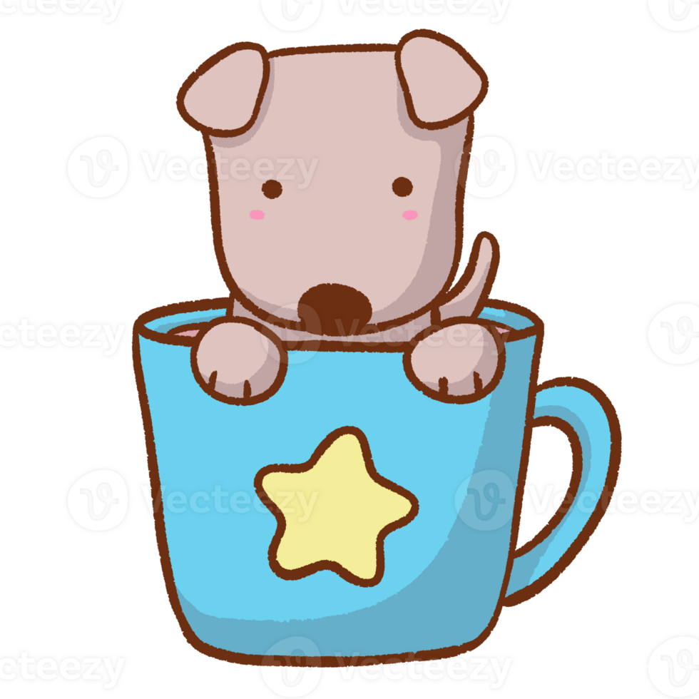 dog in a cup clipart png