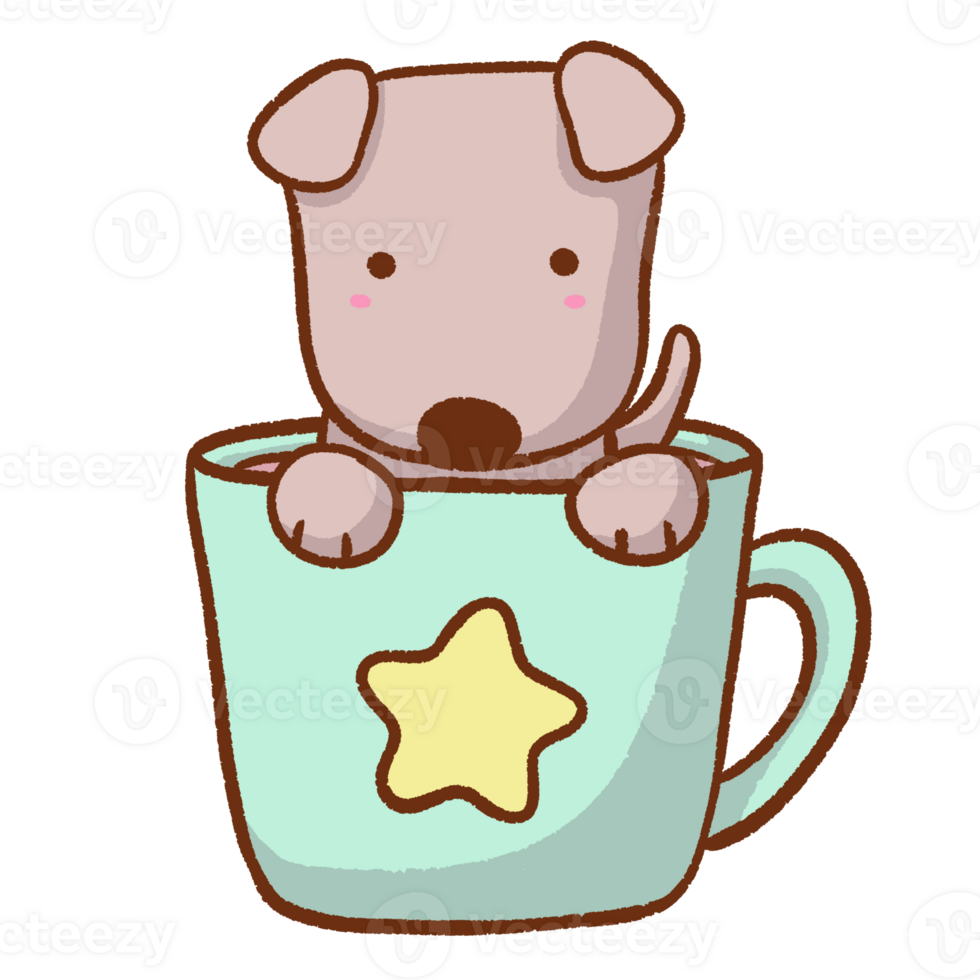dog in a cup clipart png