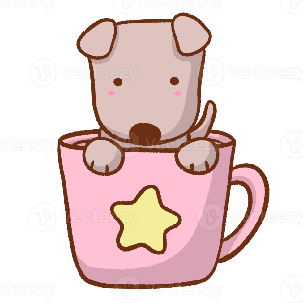 dog in a cup clipart png