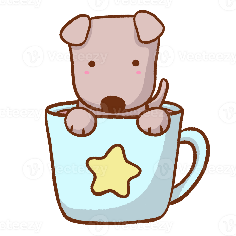 dog in a cup clipart png