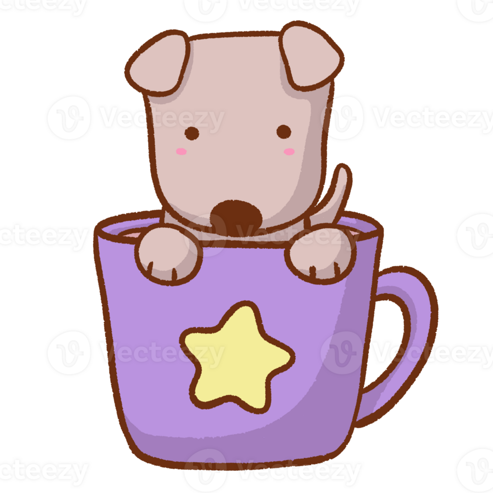 dog in a cup clipart png