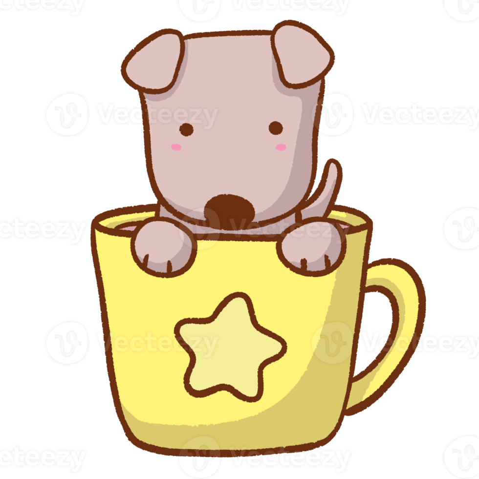 dog in a cup clipart png