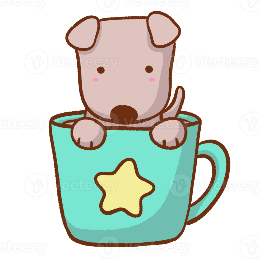 dog in a cup clipart png