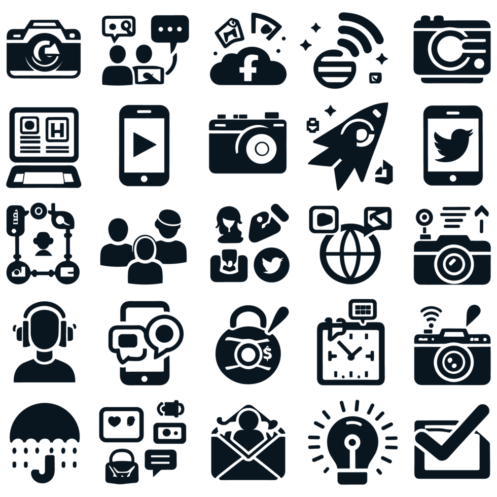 Social media icons PNG file