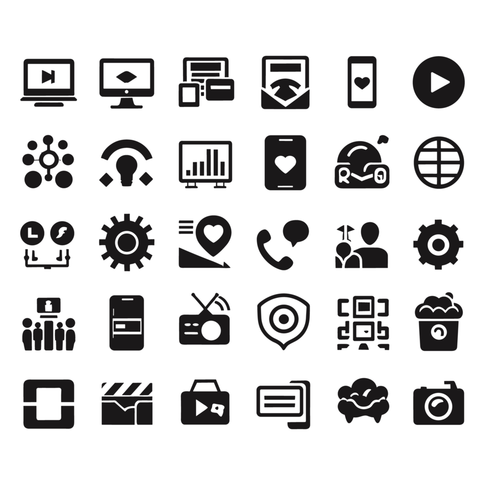 Social media icons PNG file