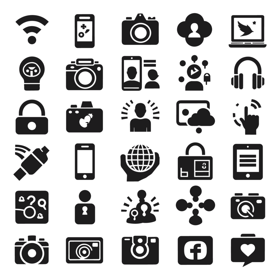 Social media icons PNG file