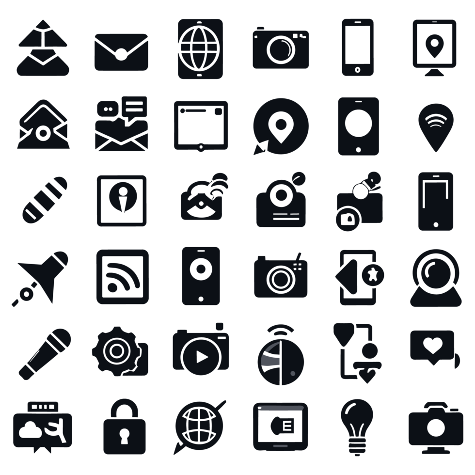 Social media icons PNG file